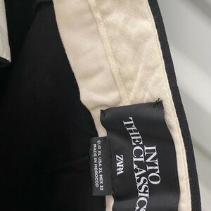 Zara Elegant Black and Cream Skirt